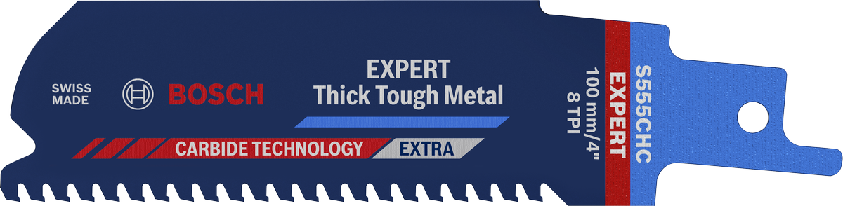 Bosch Thick Tough Metal S 555 CHC 鋸片適用於厚金屬。.