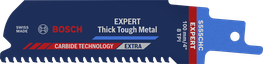 Bosch Thick Tough Metal S 555 CHC 鋸片適用於厚金屬。