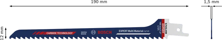 Bosch EXPERT S715LHM 木材和金屬往復鋸片。