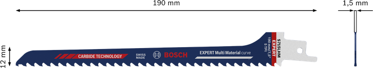 超耐久帶金屬木材專業款 S715LHM 軍刀鋸片 1 件式 Bosch EXPERT S715LHM 木材和金屬往復鋸片。.