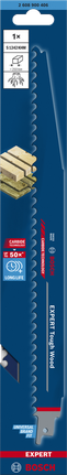 EXPERT ‘Tough Wood’ S 1242 KHM 軍刀鋸 1 件式 Bosch EXPERT Tough Wood S 1242 KHM 往復鋸片。.