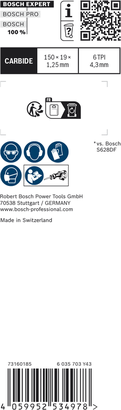 Bosch EXPERT Fiber Plaster S 641 HM 往復鋸片。