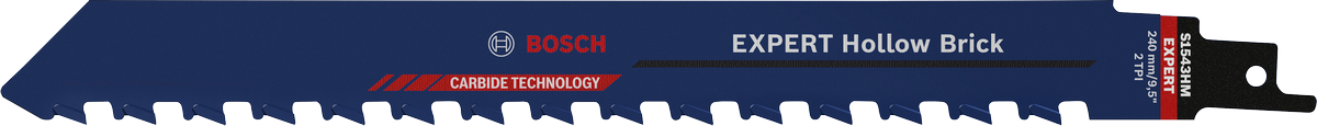 BoschEXPERT 空心磚往復鋸片，適用於砌築。.