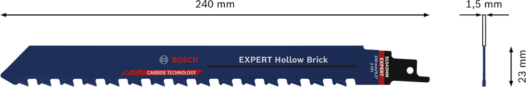 BoschEXPERT 空心磚往復鋸片 240 毫米。.
