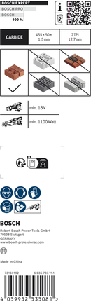 EXPERT ‘Hollow Brick’ S 2243 HM 軍刀鋸 1 件式 Bosch ‘空心磚’S 2243 HM 往復鋸片用於切割多孔磚。.