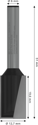 Bosch PRO 路由器直鑽頭 12.7 毫米雙槽。.