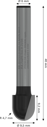 Bosch PRO 路由器鑽頭芯盒 R 4.7 柄 6 毫米。.