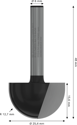 Bosch PRO 路由器鑽頭芯盒 R 12.7 毫米，柄部 6 毫米。.