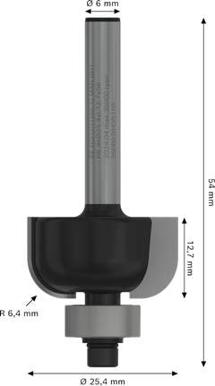 Bosch PRO 路由器鑽頭蓋 R 6.4 柄 6 毫米。.