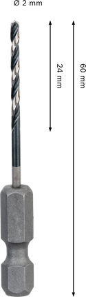 Bosch PRO Metal HSS-G 衝擊麻花鑽頭 2 mm。.