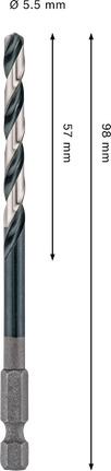 Bosch PRO Metal HSS-G 衝擊麻花鑽頭 5.5 mm。.