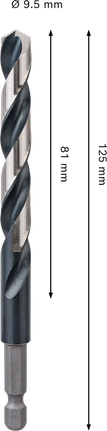 Bosch PRO Metal HSS-G 衝擊麻花鑽頭 9.5 mm。.