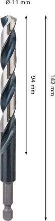 Bosch金屬 HSS-G 衝擊麻花鑽頭 11x142 毫米.