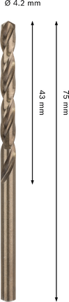 Bosch PRO HSS-Co 4.2 毫米不銹鋼鑽頭。.