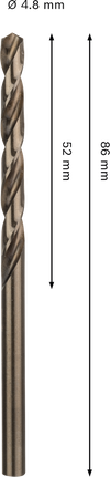 Bosch PRO HSS-Co 4.8 毫米不銹鋼麻花鑽頭。.