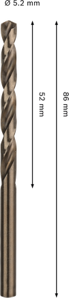 Bosch PRO HSS-Co 5.2 毫米不銹鋼鑽頭。.