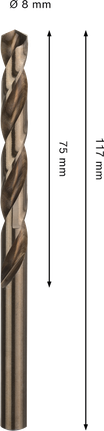 Bosch PRO 不銹鋼 HSS-Co 麻花鑽頭 8 毫米。.
