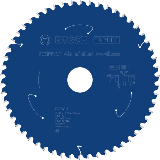 Bosch鋁製無線圓鋸片，54 齒。.