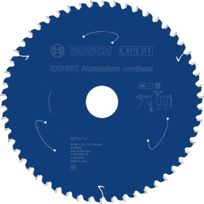 Bosch鋁製無線圓鋸片，54 齒。.