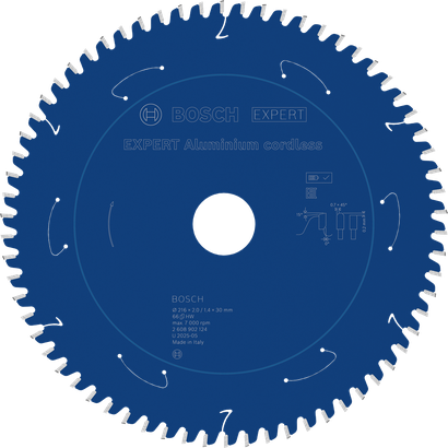 BoschEXPERT 鋁製無線圓鋸片 216 mm。