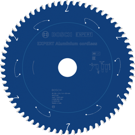 BoschEXPERT 鋁製無線圓鋸片 216 mm。.