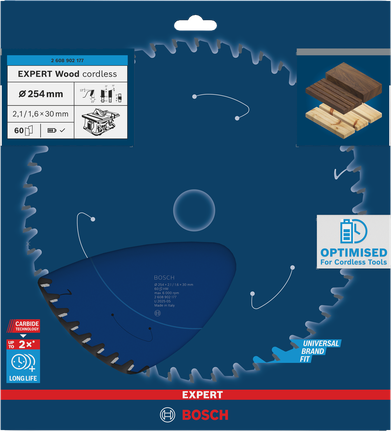 BoschEXPERT Wood 無線 254 毫米圓鋸片。.