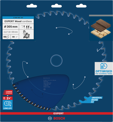 BoschEXPERT Wood 無線 305 公釐圓鋸片。.
