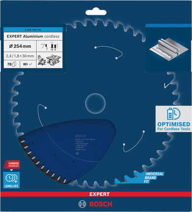 Bosch鋁製無線 254×30 毫米鋸片。.