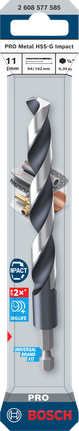 Bosch PRO Metal HSS-G 衝擊 11 毫米鑽頭。.