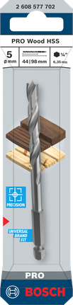 Bosch5 毫米木質 HSS 麻花鑽頭 3/8 英吋。.