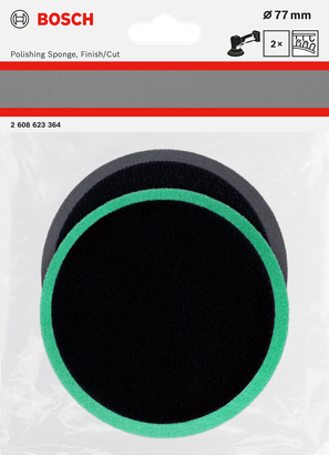 Bosch77 毫米拋光海綿套裝 2 件。