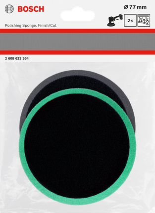 拋光海綿套組,77 mm,2 件 Bosch77 毫米拋光海綿套裝 2 件。.