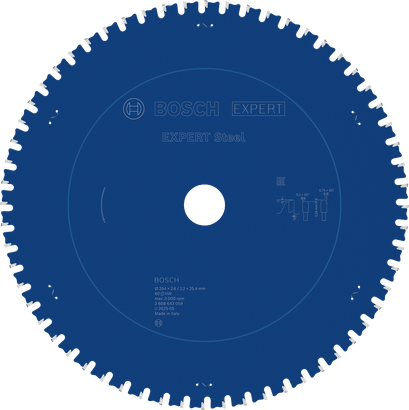 BoschEXPERT 鋼製圓鋸片，60 齒。