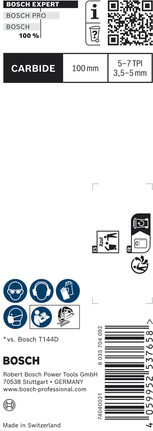 Bosch EXPERT‘Hardwood Fast’T 144 DHM 曲線鋸刀片 3 件。.