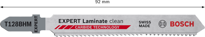 Bosch EXPERT Laminate Clean T128BHM 硬質合金曲線鋸刀片。
