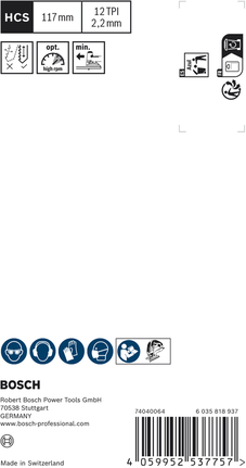 EXPERT ‘Wood 2-side clean’ T 308 B 線鋸片 5 件式 Bosch EXPERT Wood 雙面清潔 T 308 B 曲線鋸刀片 117 mm。.