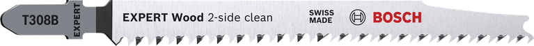 EXPERT ‘Wood 2-side clean’ T 308 B 線鋸片 5 件式 Bosch EXPERT Wood 雙面清潔 T308B 曲線鋸刀片。.