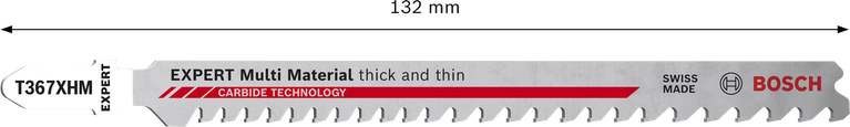 Bosch EXPERT 多材質 T367XHM 硬質合金曲線鋸刀片。.