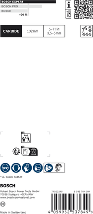 Bosch EXPERT Multi Material T 367 XHM 曲線鋸刀片碳化物。.