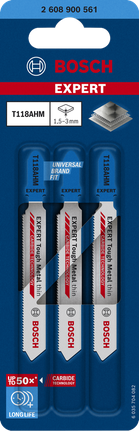 Bosch EXPERT Tough Metal T118AHM 硬質合金曲線鋸刀片。.