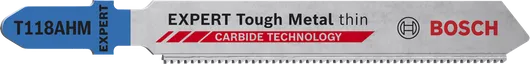 Bosch EXPERT Tough Metal T118AHM 曲線鋸刀片，硬質合金齒。.