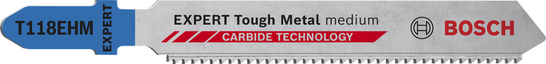 超耐久中硬金屬專業款 T118EHM 線鋸片,3 件 Bosch Tough Metal T118EHM 曲線鋸刀片,附硬質合金齒。.