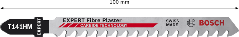 EXPERT ‘Fiber Plaster’ T 141 HM 線鋸片 3 件式 Bosch Fiber Plaster T141HM 曲線鋸刀片,附硬質合金齒。.