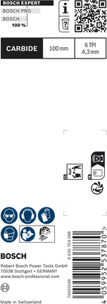 EXPERT ‘Fiber Plaster’ T 141 HM 線鋸片 3 件式 Bosch EXPERT Fiber Plaster T 141 HM 硬質合金曲線鋸刀片。.