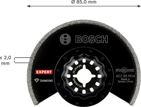 EXPERT ACZ 85 RD4 Bosch ACZ 85 RD4 鑽石灌漿片刀片,85 mm。