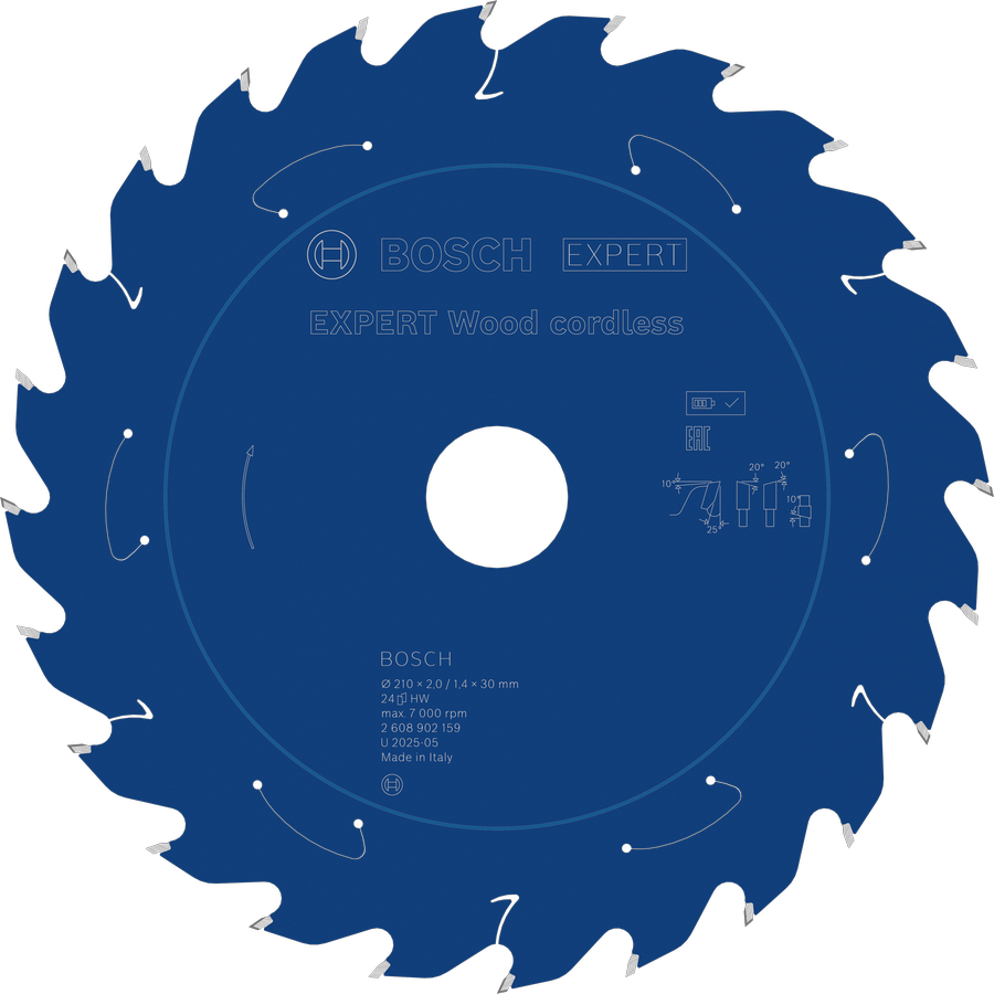 BoschEXPERT Wood 無線圓鋸片，24T。.