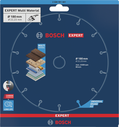 BoschEXPERT 硬質合金多輪切割片 180 毫米。.