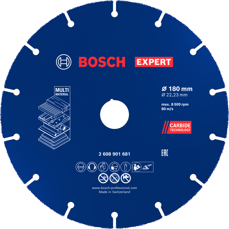 Bosch多材質硬質合金切割片 180 mm。