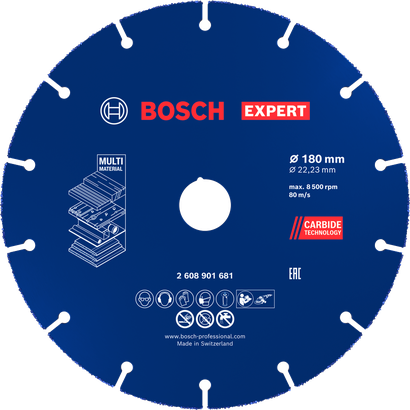 BoschEXPERT 硬質合金多輪切割片 180 毫米。.