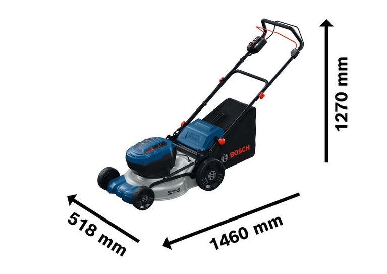 Bosch無線割草機 GRA18V2-46SP 尺寸。